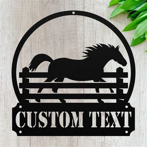 Custom Horse Sign Metal Ranch Signs For Farmhouse Decoration - Made in ...