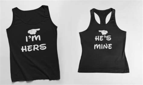 Tank Top Im Hers And Hes Mine T Shirts Set Matching Couples Love