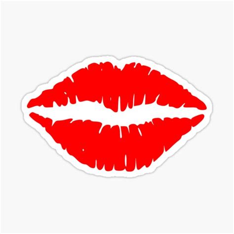 Hot Red Lips Sticker For Sale By Photography Art Redbubble