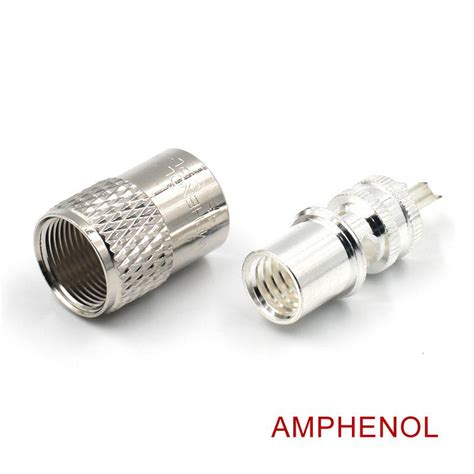 Amphenol Uhf Pl Male Solder Coax Connector For Ohm Low Loss Rg