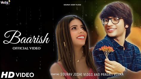 Baarish Sourav Joshi Pragati Verma New Album Song Youtube