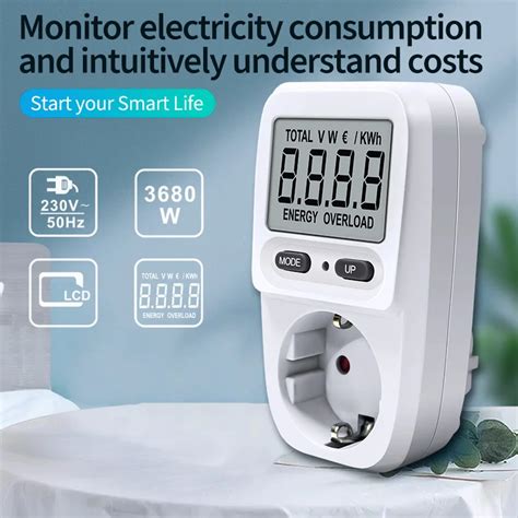 Wattm Tre Num Rique LCD 110V 220V AC Kwh Compteur D Nergie Prise Ue