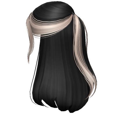 Soft Two Tone Half Up Ponytail In Black Blonde S Code Price RblxTrade