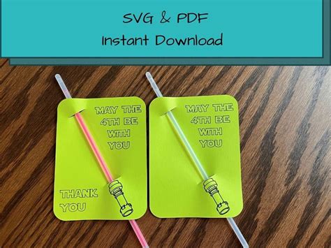 May The 4th Glow Stick Party Favor Svg Pdf Instant Download