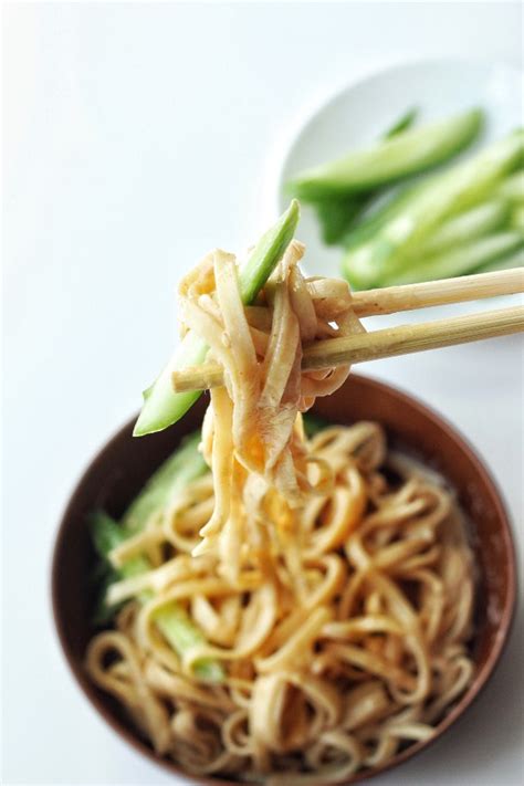 Asian Cold Noodle Salad With Peanut Butter Sesame Dressing Couple