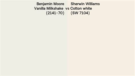 Benjamin Moore Vanilla Milkshake 2141 70 Vs Sherwin Williams Cotton