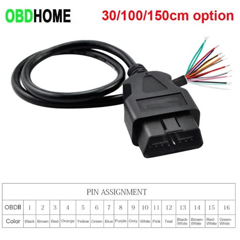 OBD2 16 Pinos Macho Para Abrir Conector Scanner Carro Diagn Stico Cabo