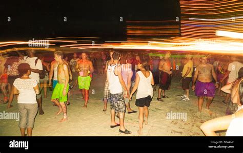 Full Moon Night In Haad Rin Beach Of Koh Phangan Thailand Photo Is