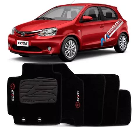 Tapete Carpete Preto Toyota Etios Hatch Sedan 2016 2017 2018 MercadoLivre