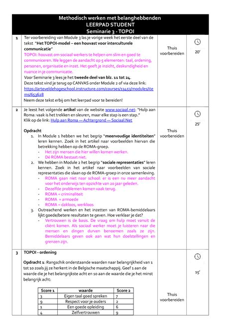 MWB Leerpad Module 3 Methodisch Werken Met Belanghebbenden LEERPAD