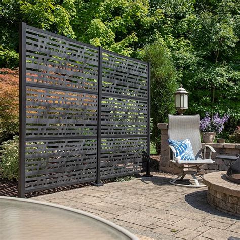 Barrette Outdoor Living 2 Ft X 4 Ft Matte Black Aluminum Decorative