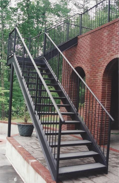 Straight Metal Stairs Birmingham Al Allen Iron Works Birmingham Al