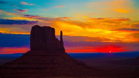 The Beautiful Sunset At Monument Rock