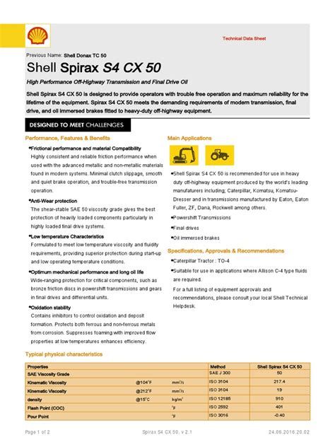 Fiche Technique Shell Spirax S4 Cx 50 Pdf Viscosity Water