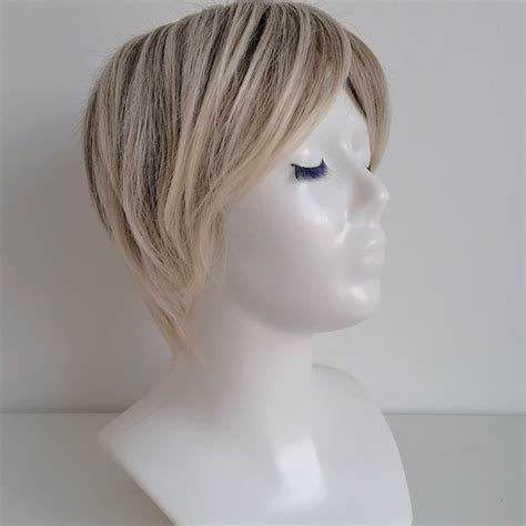 Ash Blonde Pixie Wigs Etsy