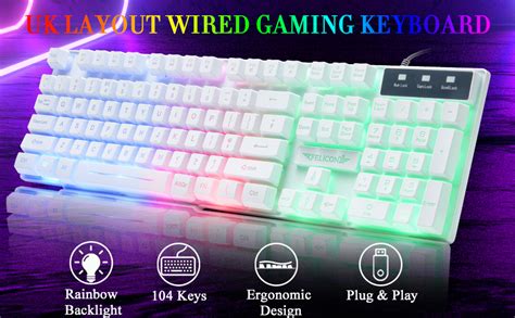 Wired Gaming Keyboard And Mouse Headset Comborainbow Led Backlit Wired Keyboardover Ear