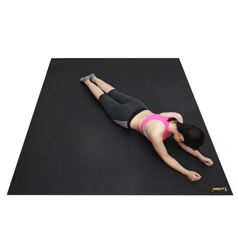 Extreme Large Exercise Rubber Mat 8’x6’Black – RevTime