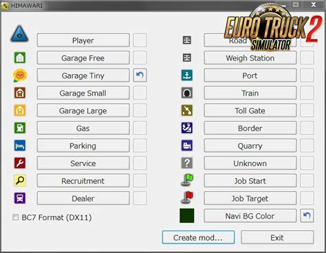 Map icon changer himawari 1 36 x ets2 euro truck simulator 2 mods – Artofit