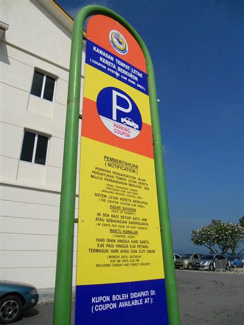 Parking Notice Board Parking Notice Board In Lumut Jetty