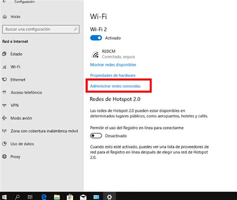 Cómo eliminar una red WiFi en Windows 10 VisionTelemática