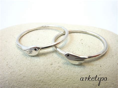 Sterling Silver Bird Ring Stack Ring Stackable Stacking Etsy