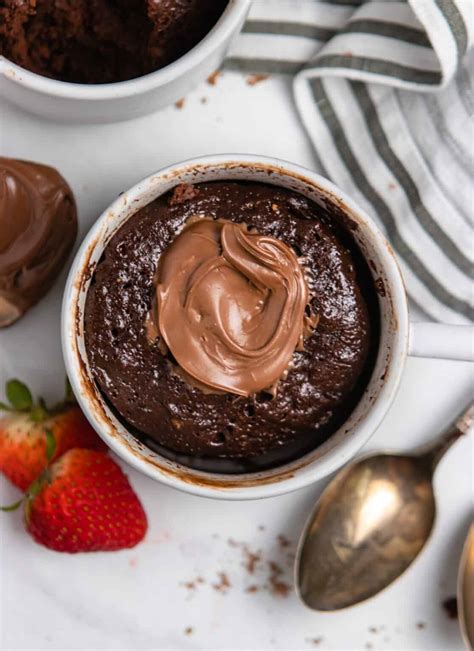 Easy Chocolate Nutella Mug Cake No Flour Lemons Zest