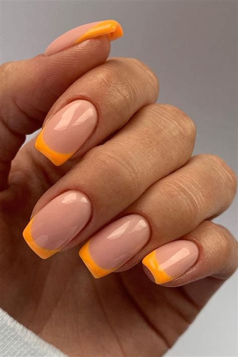 Lookfantastic International Orange Acrylic Nails French Tip Acrylic