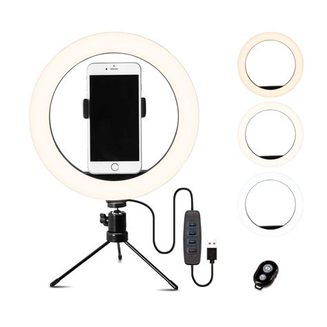 Iphone Ring Light With Holder And Tripod Cell Phone Stand With Etsy