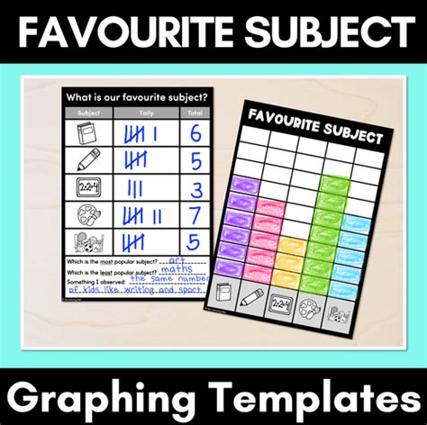 favourite subject graphing templates  learning bee