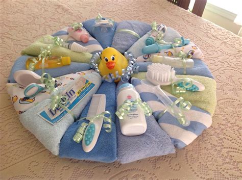 Diaper Cake Pizza Pie, Wash cloths, Pink Baby accessories, Baby shower ...