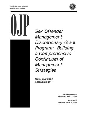 Fillable Online Csom Sex Offender Management Discretionary Grant