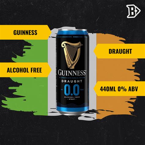 Guinness Draught Alcohol Free Stout 440ml Cans 12 Pack 0 0 Abv Beerhunter