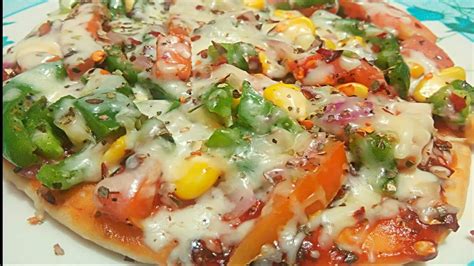 Pizza Recipe घर पर बने वेस से बनाये वेज तवा पिज़्ज़ा Veg Pizza On Tawa Without Yeast Youtube