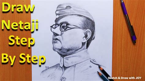 Subhash Chandra Bose Drawing Step By Stepnetaji Subhash Chandra Bose