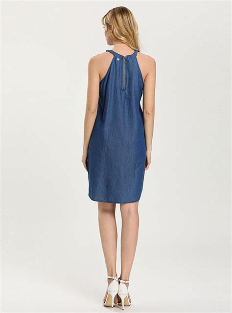 Ripley VESTIDO DENIM TENCEL BORDADO REGATTA