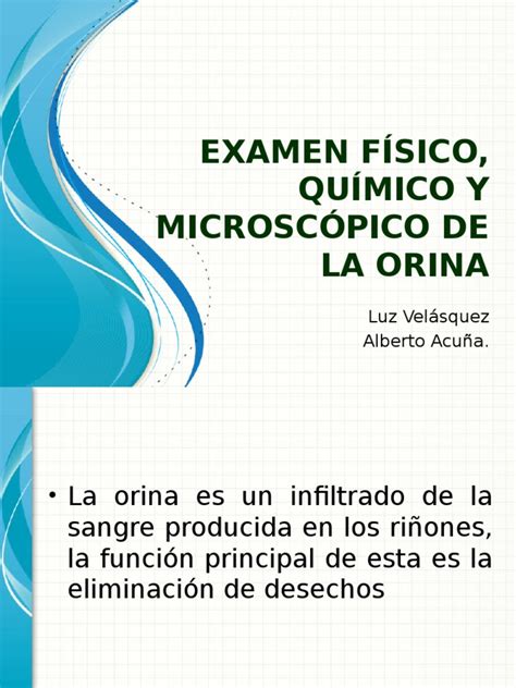 Pdf Examen F Sico Qu Mico Y Microscopico De La Orina Dokumen Tips