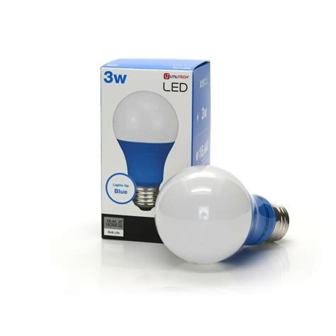 Utilitech 40 Watt Eq A19 Blue Medium Base E 26 Led Light Bulb At