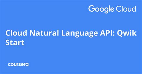 Cloud Natural Language API Qwik Start