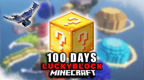 I Spent Days On Oneblock Lucky Block Minecraft Youtube