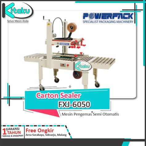 Jual Mesin Penyegel Karton Semi Otomatis Carton Sealer Powerpack FXJ