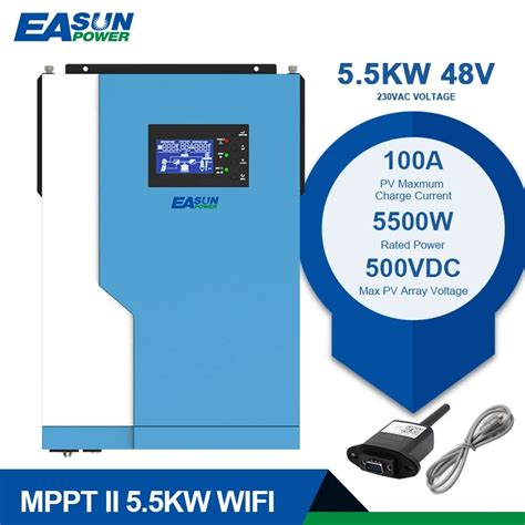 EASUN POWER Soalr Inverter 5500W MPPT 100A 500VDC PV Input 220VAC 48VDC