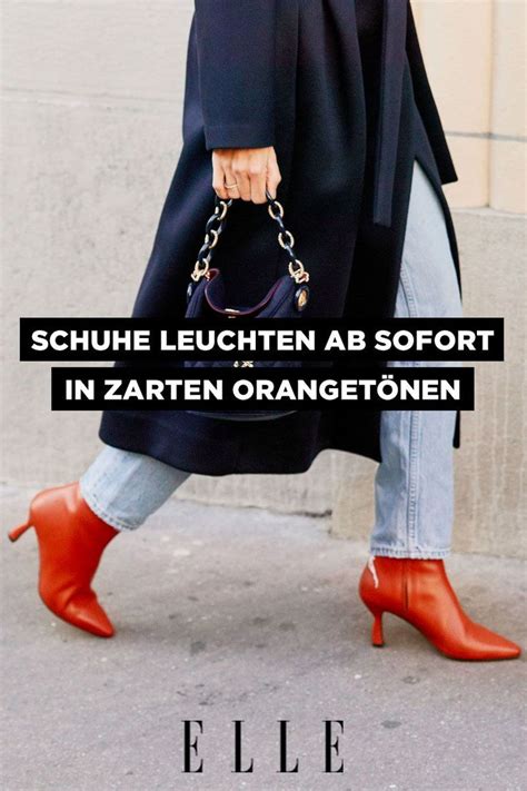 Das neue Nude Schuhe leuchten im Frühling in zarten Orange Nuancen Wir