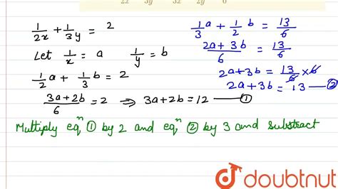 Solve The Following Pairs Of Equations By Reducing Them To A Pair Of