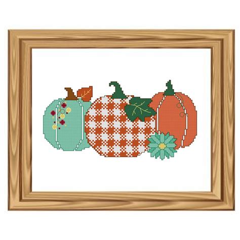 Pumpkins Cross Stitch Pattern Pdf File Autumn Cross Stitch X Stitch