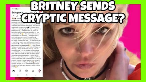 Britney Spears Weird Cryptic Instagram Post Youtube