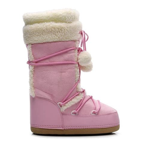 Womens Winter Boots Cute Pink Snow Boot Coquette Kawaii Moon Etsy