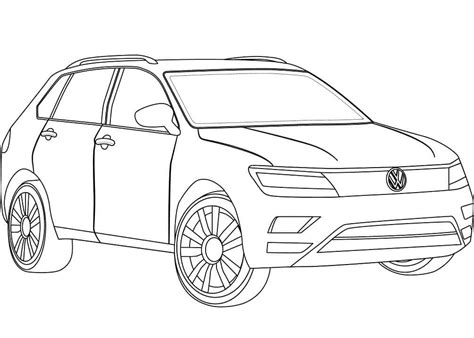 Dibujos De Volkswagen Tiguan Para Colorear Para Colorear Pintar E