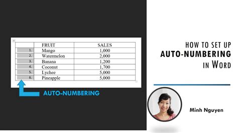 How To Set Up Auto Numbering In Word Table Printable Templates Free