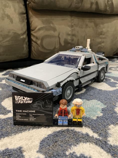 Back to the Future Delorean is complete. : r/lego