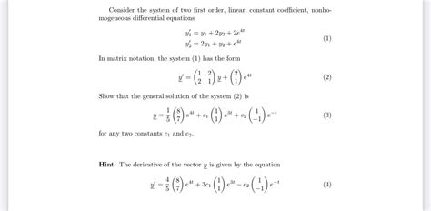 Solved Consider The System Of Two First Order Linear Chegg